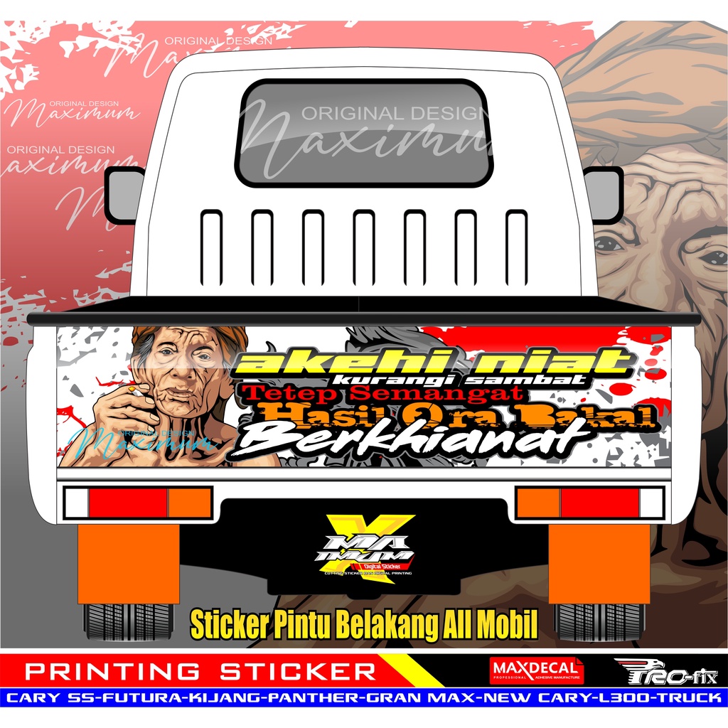 Jual Sticker Pintu Belakang Mobil Pick Up Panter Grandmax L