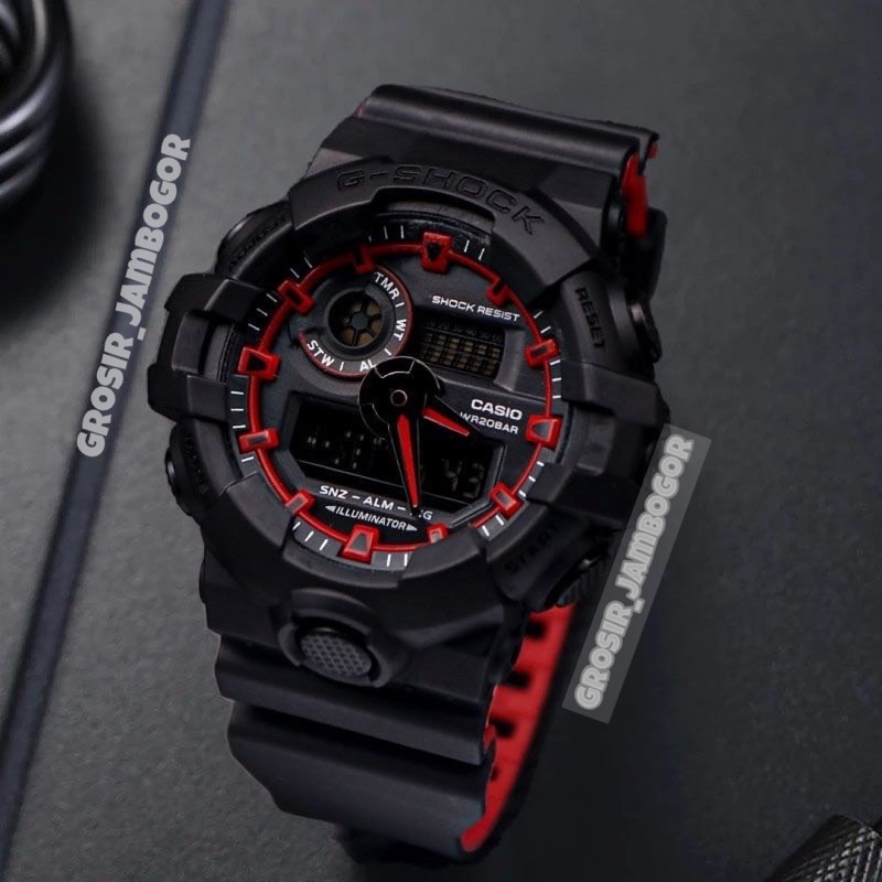 Jual Jam Tangan Sport G Shock Ga Ga Hitam Merah Rubber Warna