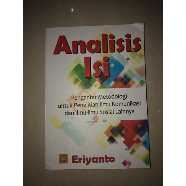 Jual Analisis Isi Pengantar Metodologi By Eriyanto Shopee Indonesia