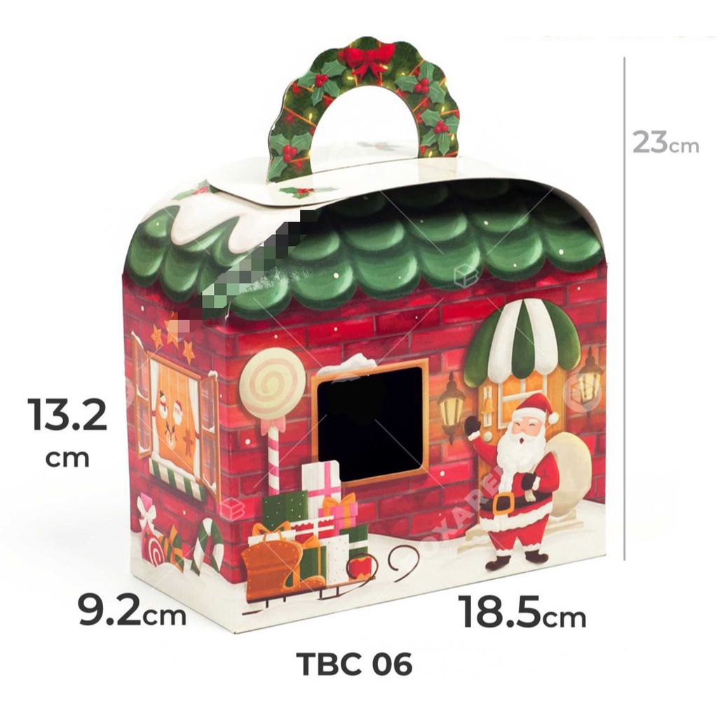 Jual Cake Box Christmas Dus Toples Kue Natal Box Dus Gosend Grab