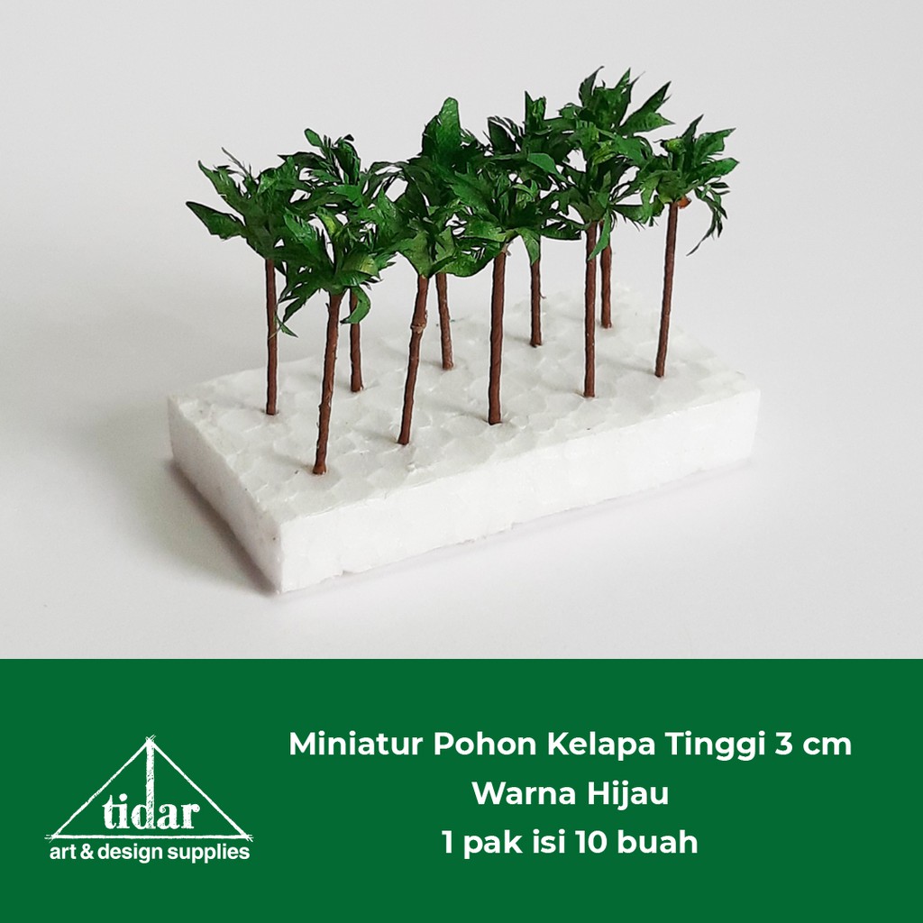 Jual MH Miniatur Maket Pohon Kelapa Tinggi 3 Cm Coconut Tree