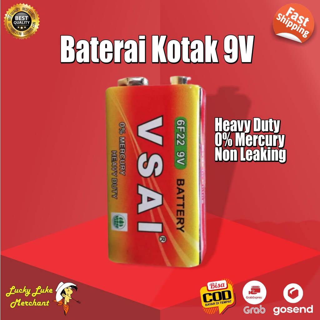 Jual Baterai 9V Kotak 9 Volt Square Alkaline Battery Batu Batre 6LR61