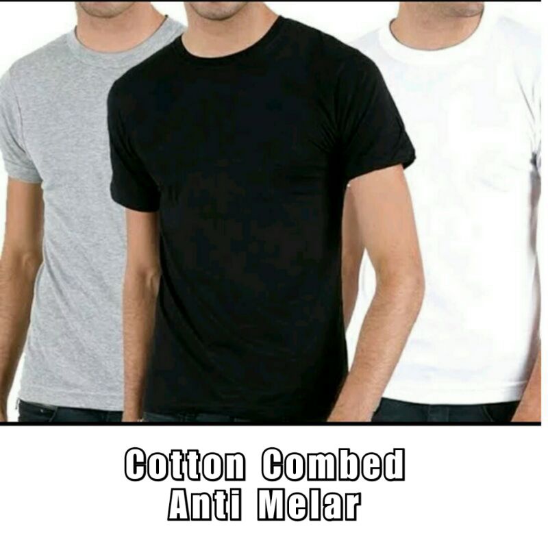 Jual Kaos Dalam Pria Baju Oblong Dalaman Kerja Katun Combed Crew Neck