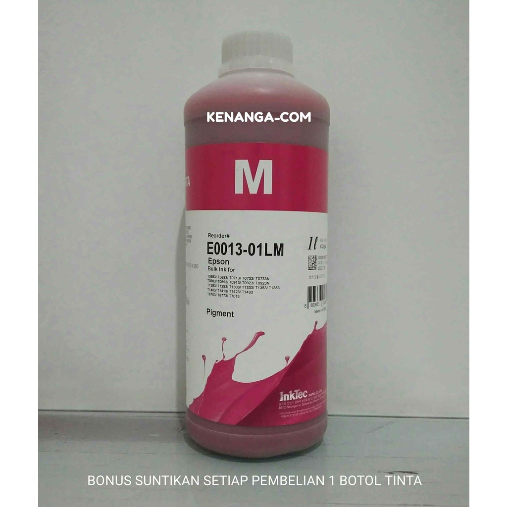 Jual Tinta Pigment Epson Isi Liter Inktec Bonus Suntikan Tersedia