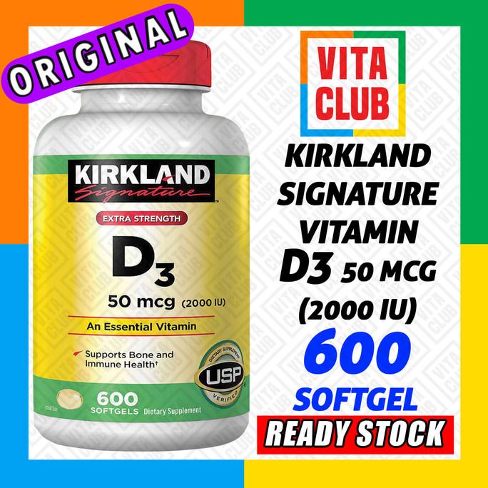 Jual Kirkland Signature Vitamin D3 50mcg 2000iu 600 Softgel Lc