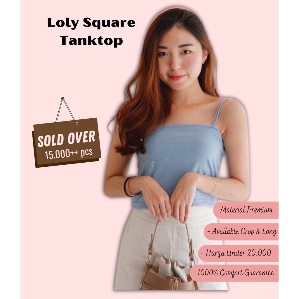 Jual Uneed Cloth SQUARE CAMISOLE CROP TANKTOP TANK TOP WANITA