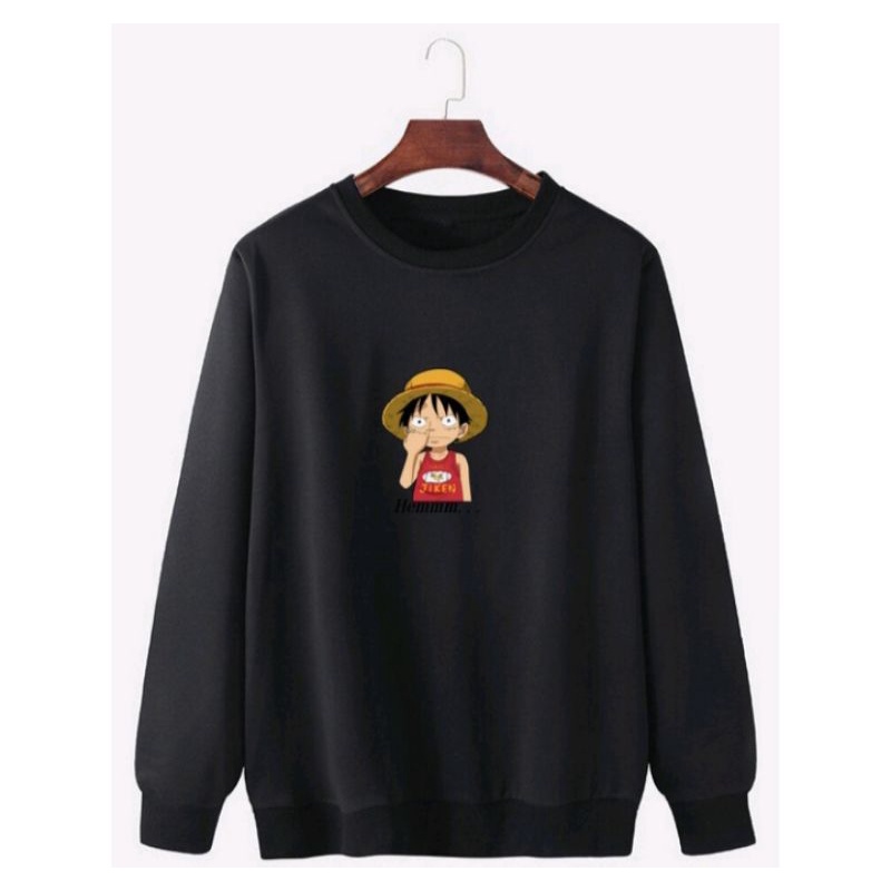 Jual Sweater Crewneck One Piece Lengkap Gmbar Luffy Shopee Indonesia