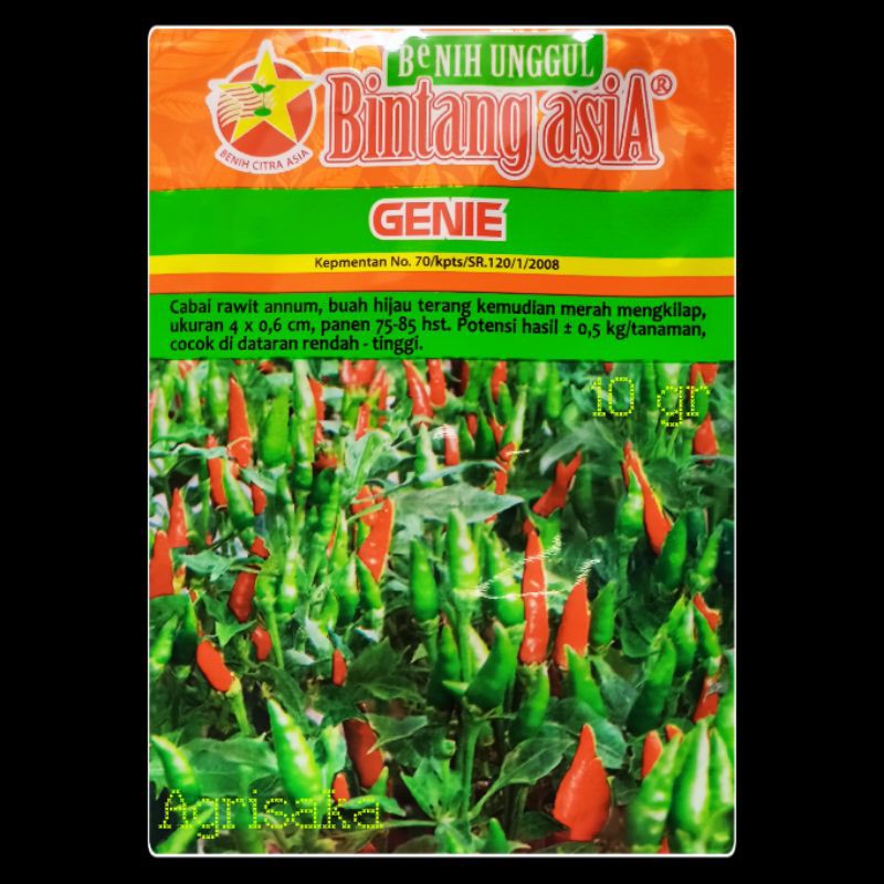 Jual Benih Cabe Rawit GENIE 10 Gram Bintang Asia Shopee Indonesia