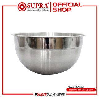 Jual SUPRA Stainless Steel Mixing Bowl 3 Pcs Shopee Indonesia