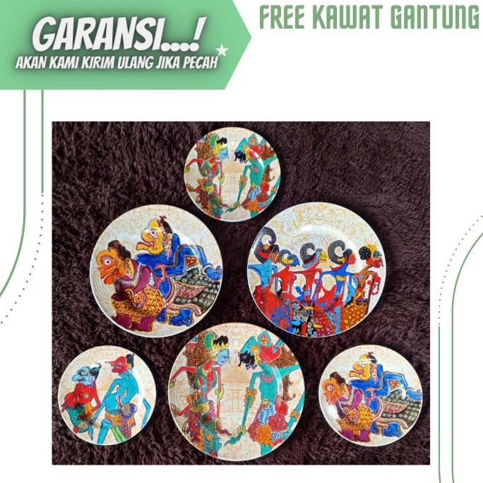 Jual Piring Makan Keramik Hiasan Dinding Walldecor Motik Wayang