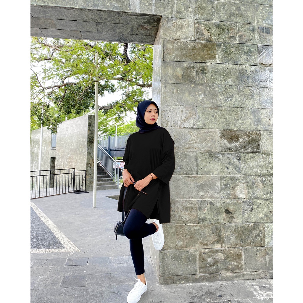 Jual Kaos Oversize Hijab Friendly Lengan Basic Top Oversize