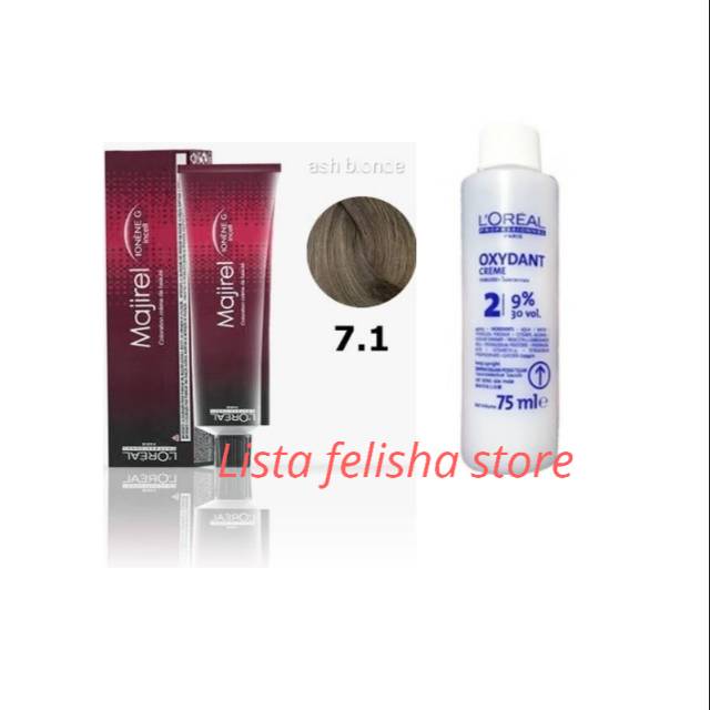 Jual L Oreal Majirel 7 1 Ash Blonde Cat Rambut Hair Color Pewarna