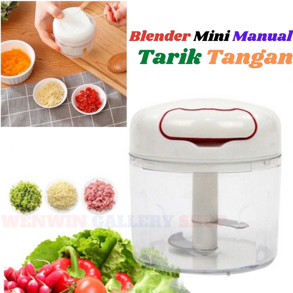 Jual Mini Food Chopper Blender Bumbu Manual Tarik Tangan Alat Pencacah