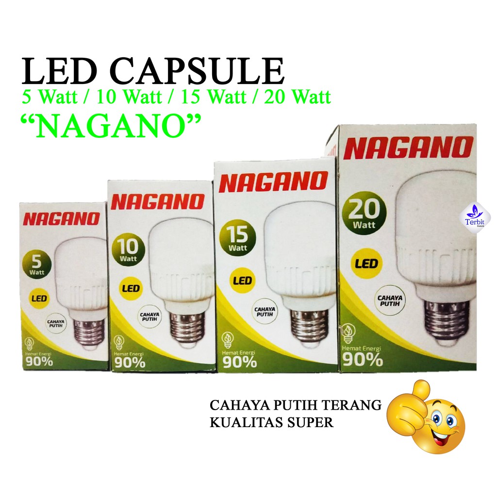 Jual Lampu Led Watt Watt Watt Watt Nagano Cahaya Putih