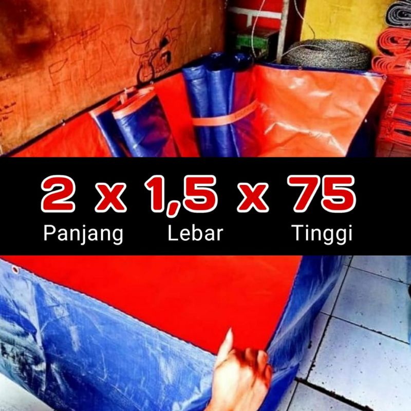 Jual Terpal Kolam Ikan Kotak Tipe Ketebaln A A A Original