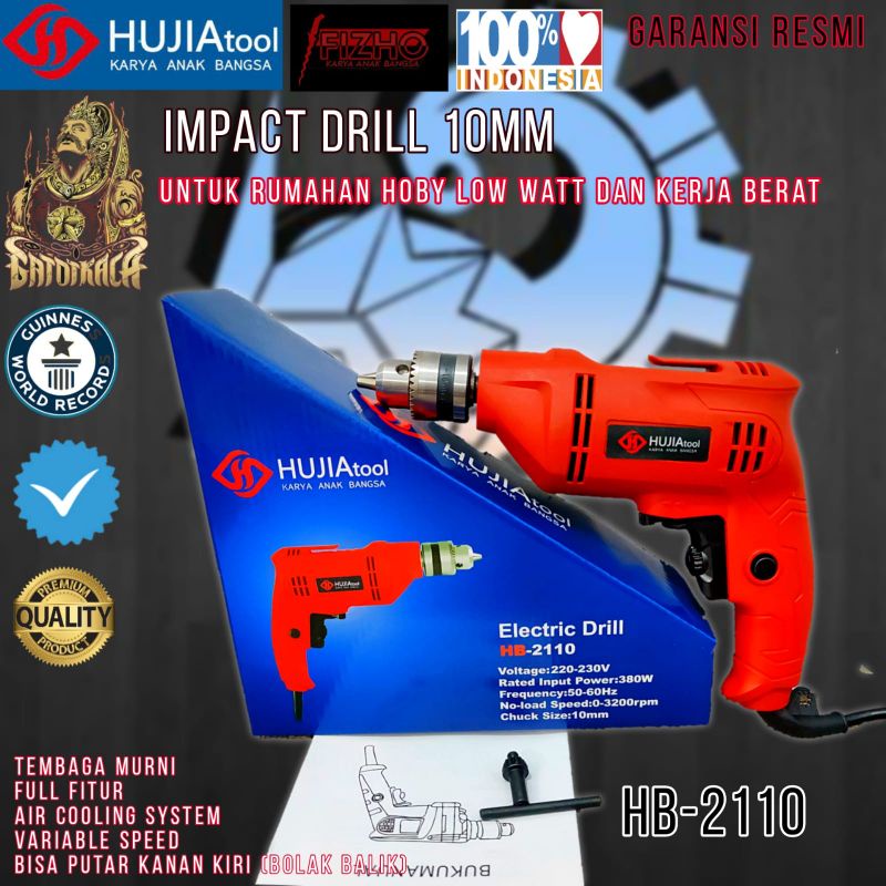 Jual Mesin Bor Tangan Listrik Impact Drill Mm Hujia Beton Besi Kayu