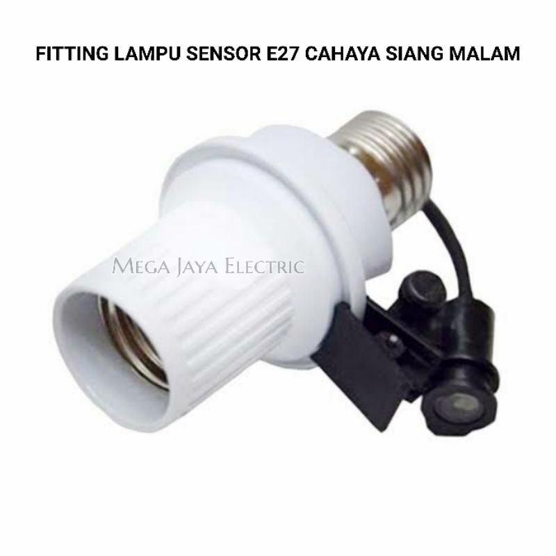 Jual FITTING LAMPU SENSOR E27 CAHAYA SIANG MALAM FITTING LAMPU