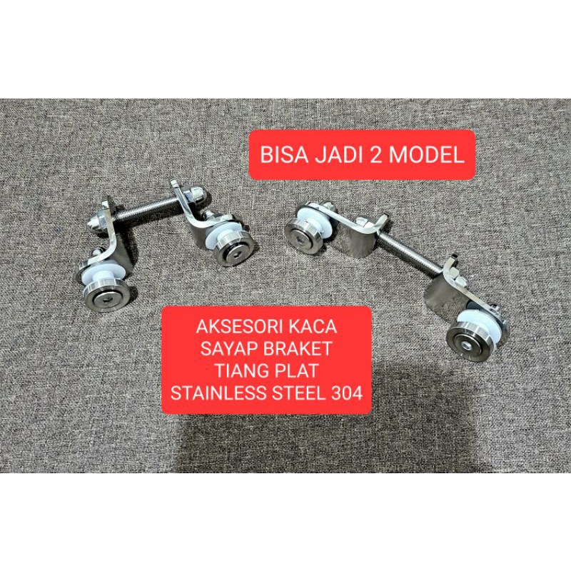 Jual SAYAP SPIDER PLAT BRAKET GLASS FITTING TIANG RAILING KACA