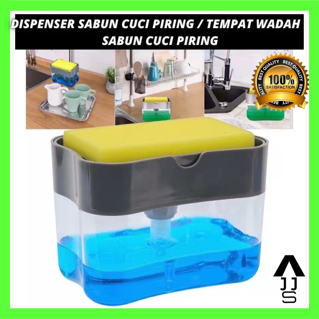 Jual JJ DISPENSER SABUN CUCI PIRING BUSA SPON TEMPAT WADAH SABUN