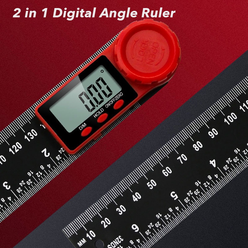 Jual Pre Order 200mm 2 In 1 Digital Angle Ruler Finder Protractor Ruler