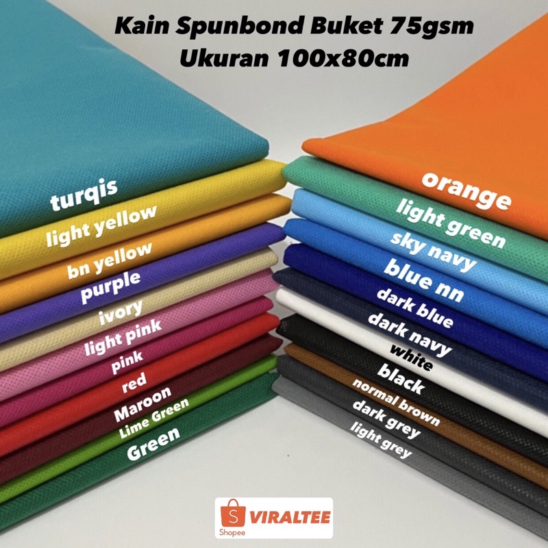 Jual Kain Spunbond Buket 100x80cm Meteran Tebal 75 Gsm Kertas