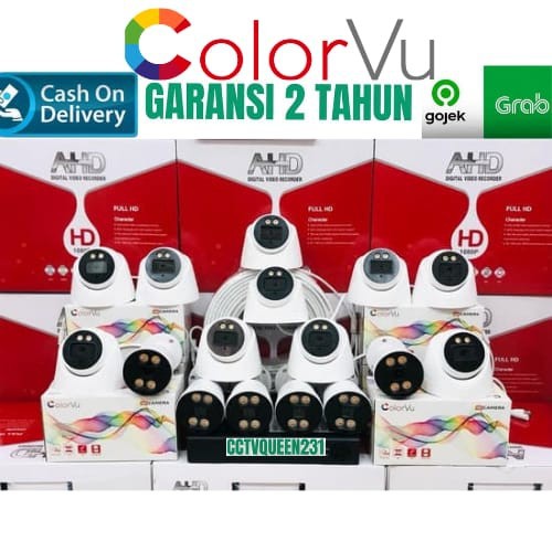 Jual PAKET CCTV COLORVU FULL COLOR 16 CHANNEL 5MP TURBO HD 1080P IR