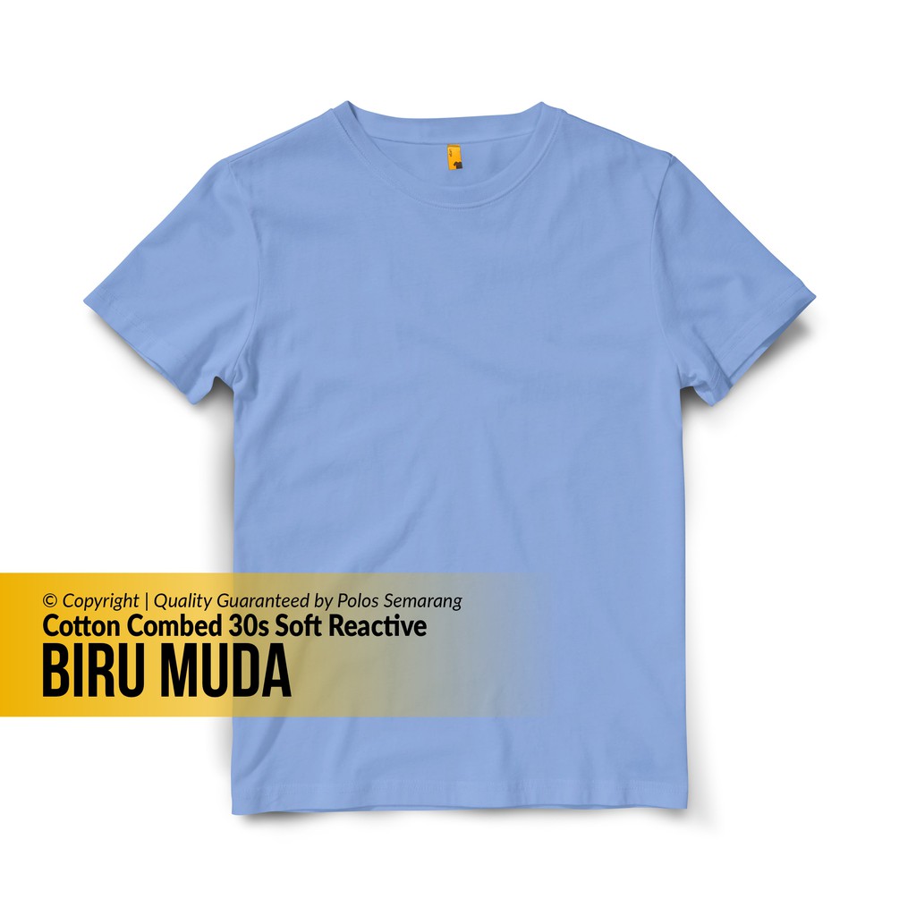 Jual Kaos Polos Biru Muda Pendek Cotton Combed Reaktif Shopee Indonesia