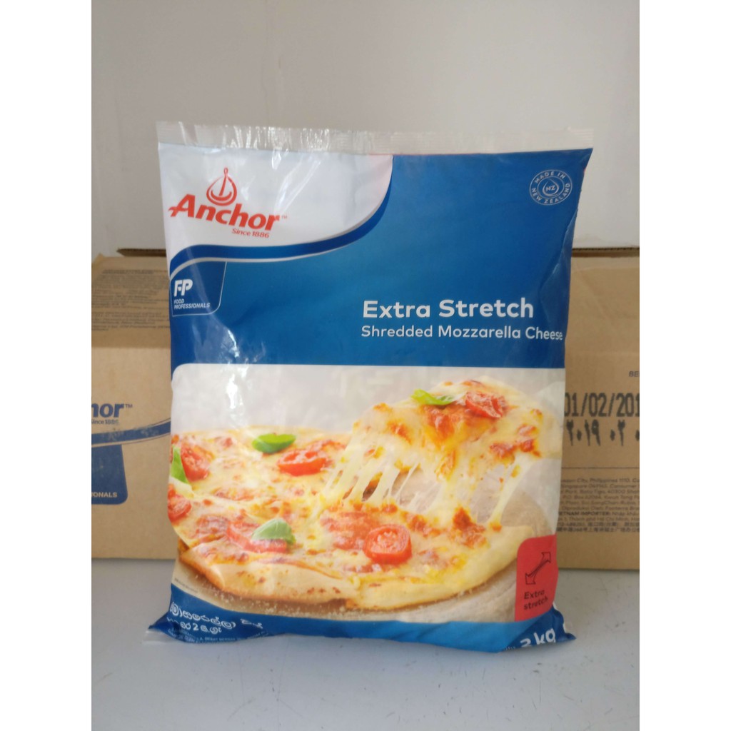 Jual Keju Mozarella Mozzarella Cheese Anchor Shredded Parut 2 KG