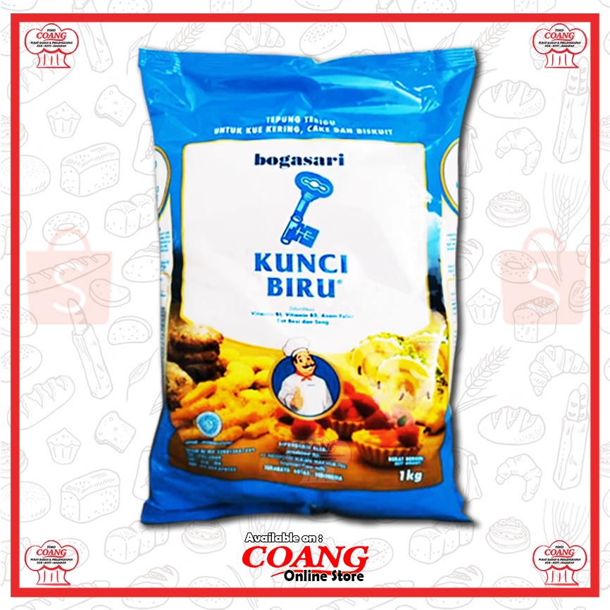 Jual Tepung Terigu Bogasari Kg Cakra Kembar Kunci Biru Segitiga