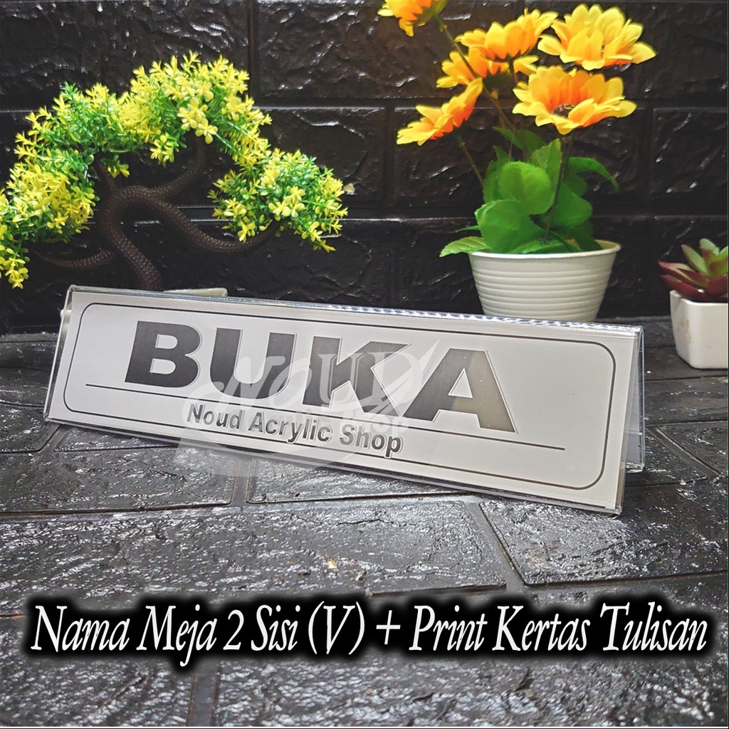 Jual Papan Nama Meja Akrilik Acrylic Name Desk Ukuran 7 X 30 Shopee