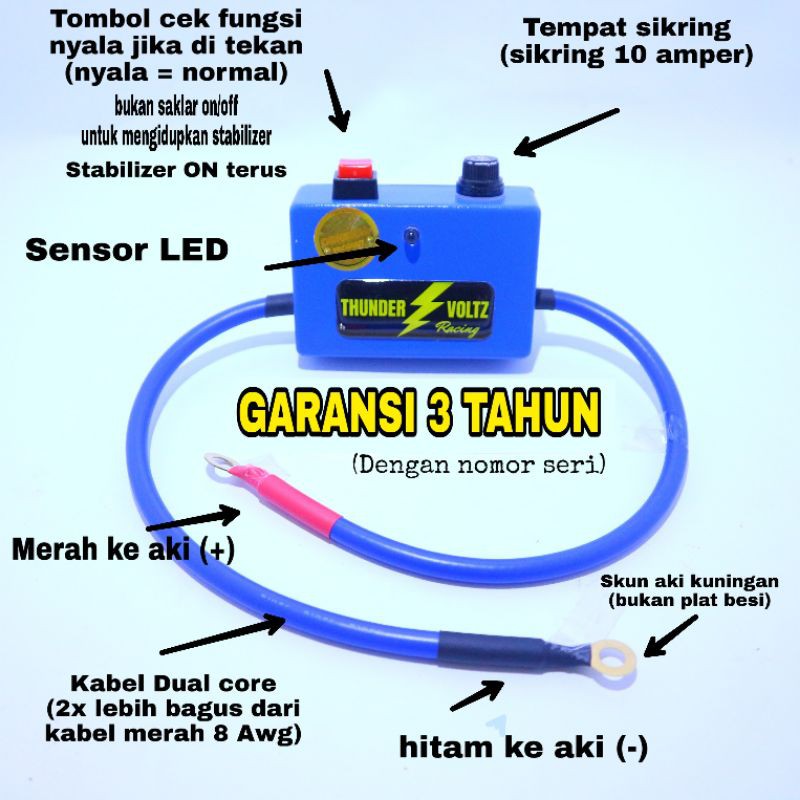 Jual Stabilizer Aki Motor Thunder Voltz Racing Shopee Indonesia