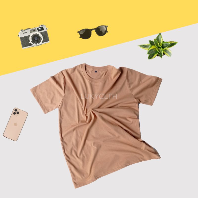 Jual KAOS POLOS COKLAT SUSU COTTON COMBED 24S PRIA WANITA BAJU