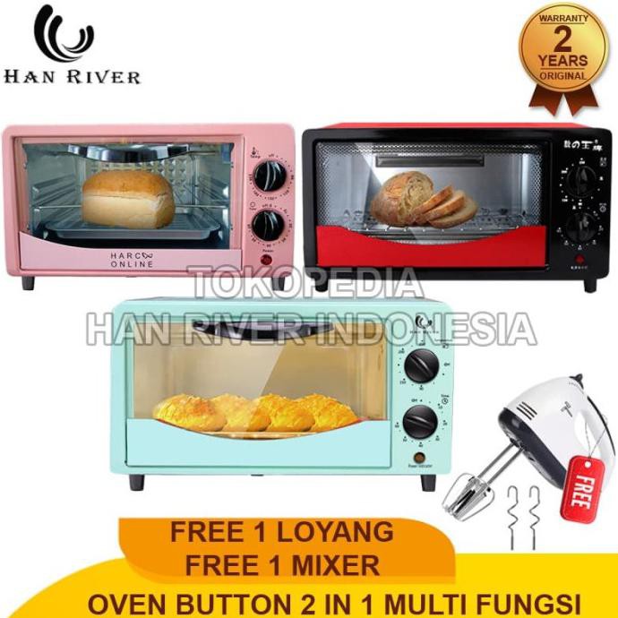 Jual Oven Listrik Han River Oven Pemanggang Kue L Free Mixer Hijau