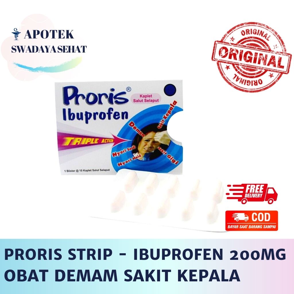 Jual PRORIS STRIP 10 Tablet Ibuprofen 200 MG Obat Demam Sakit