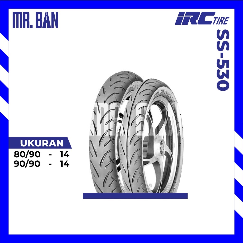 Jual BAN LUAR MOTOR MATIC RING 14 DEPAN BELAKANG IRC SS 530 TUBETYPE 80