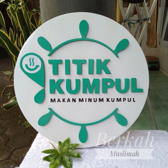 Jual Outdoor 1 Sisi D40 Papan Nama Kayu Mahoni Cust Toko Butik Cafe