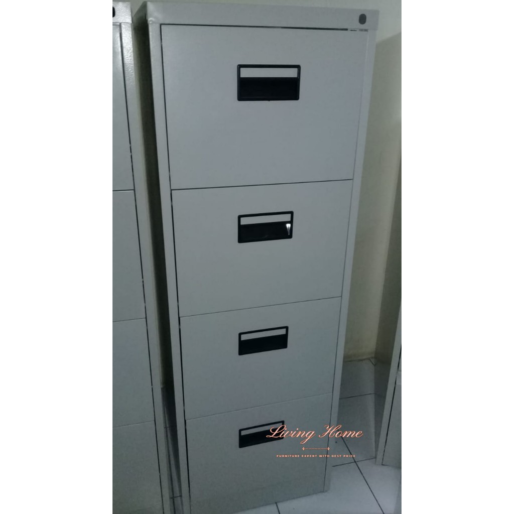 Jual Lemari Arsip Loker Besi Tigkat Filling Cabinet Flat Rak Kerja