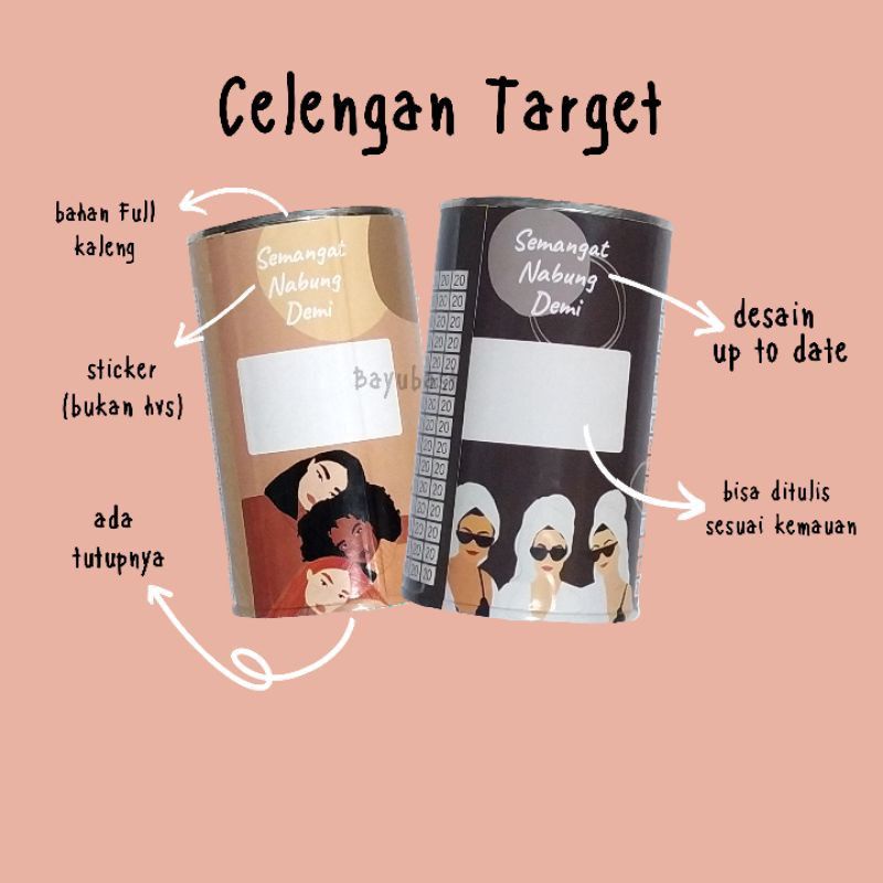 Jual Celengan Target Murah Celengan Viral Tiktok Tabungan Target