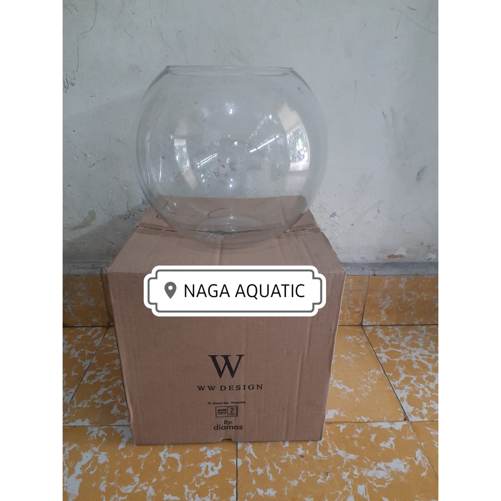 Jual Aquarium Bulat Model Polos Ukuran 10 Liter Khusus Ojol Shopee