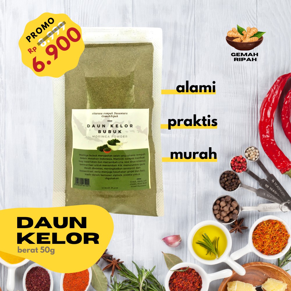 Jual Teh Daun Kelor Kering Daun Kelor Bubuk Moringa Powder Bubuk Kelor