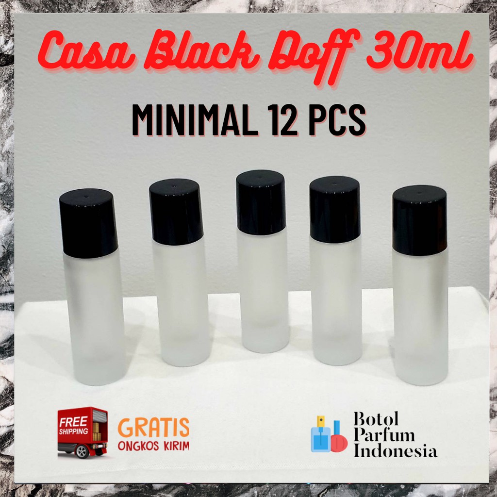 Jual Botol Parfum Spray Kaca Kosong Ml Casa Doff Black Cap Ml