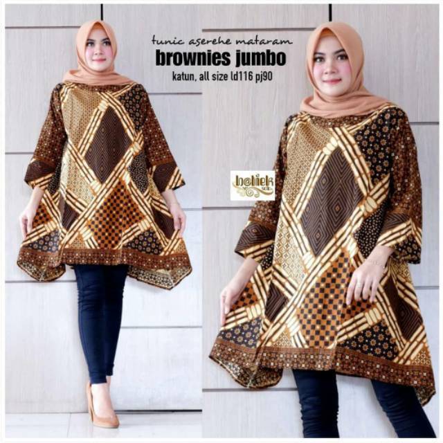 Jual Tunik Batik Jumbo Aserehe Parang Barong Ld Cm Asli Batik