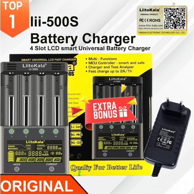 Jual Liitokala Lii 500s Smart Battery Charger Discharger Baterai Lii