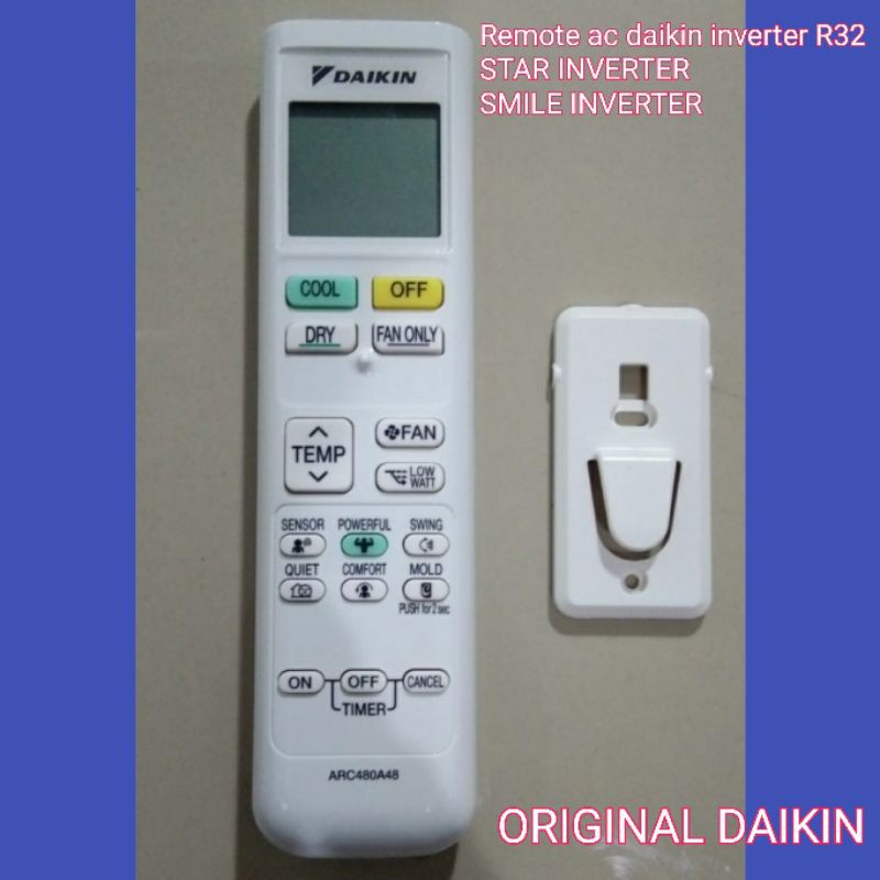 Jual REMOTE AC DAIKIN STAR INVERTER SMILE INVERTER Code ARC480A48