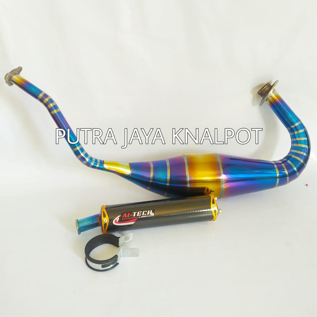 Jual Knalpot Ninja R Rr Aitech Model Cobra Carbon Stainless Biru