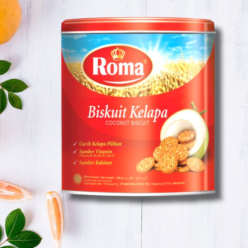 Jual Roma Biskuit Kelapa Kaleng G Shopee Indonesia