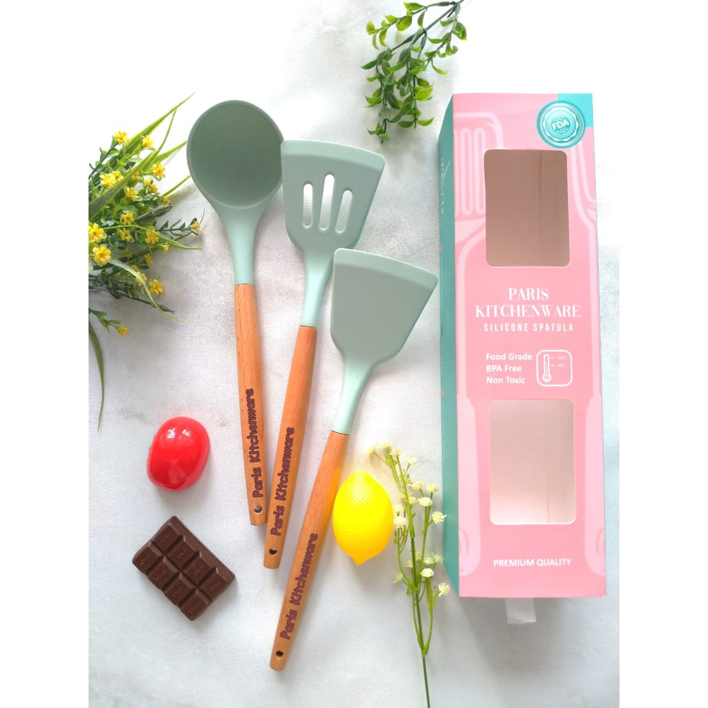 Jual Silicone Spatula Sutil Anti Panas Paris Kitchenware Silikon Sudip