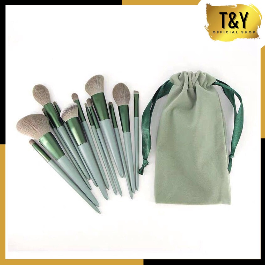 Jual T Y Pcs Kuas Make Up Set Lengkap Pouch Lembut Set Kosmetic Brush