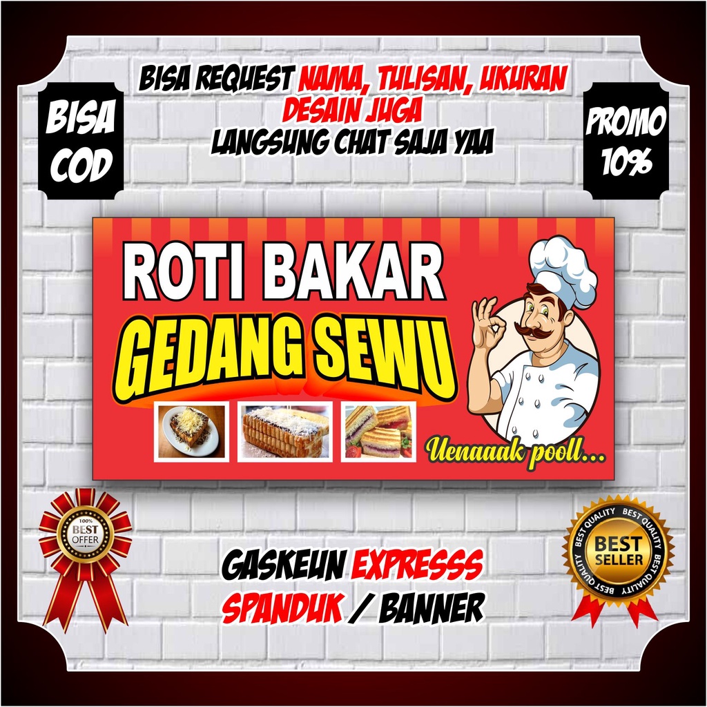 Jual Spanduk Banner Roti Bakar Spanduk Backdroup Roti Bakar Baligo