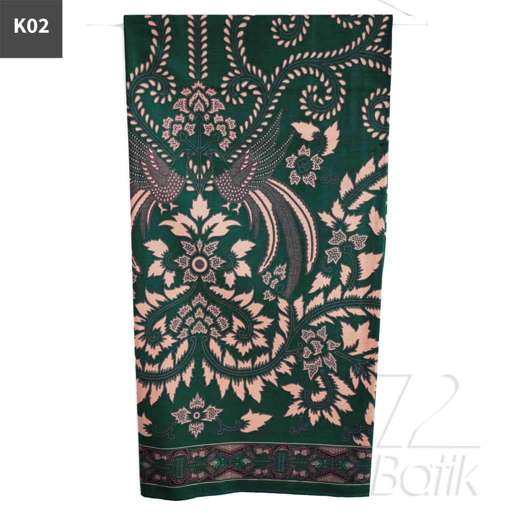 Jual BAHAN BATIK PREMIUM Katun Motif Burung Cokrominoto Warna Hijau